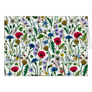 Wildflowers on off white