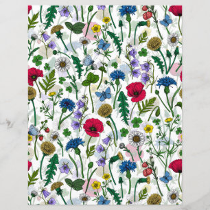 Wildflowers on off white