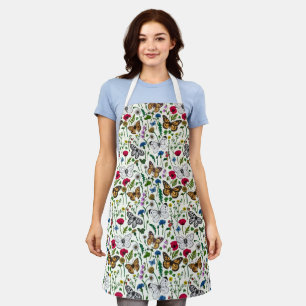 Wildflowers on off white apron
