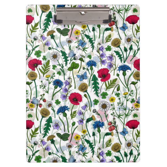 Wildflowers on off white clipboard (Front)