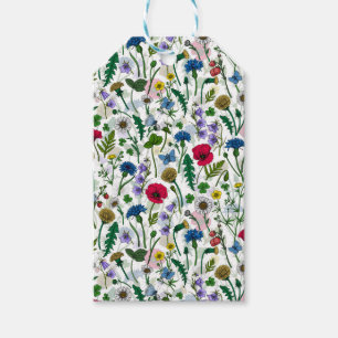 Wildflowers on off white gift tags