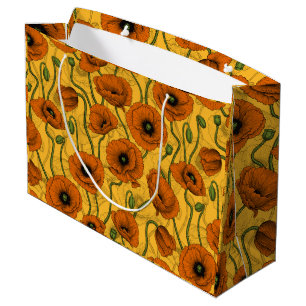 Wildflowers on off white large gift bag
