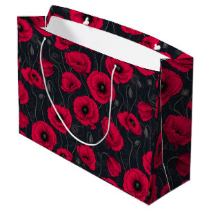 Wildflowers on off white large gift bag