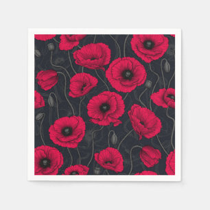 Wildflowers on off white napkins