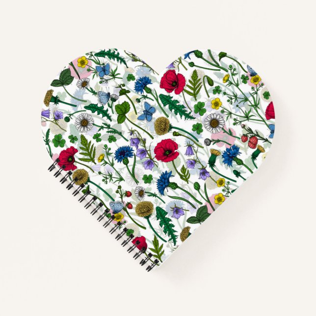 Wildflowers on off white notebook (Front)