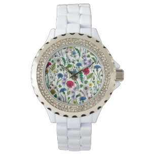 Wildflowers on off white watch