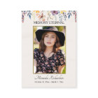 Wildflowers Orthodox Christian Funeral Prayer Card