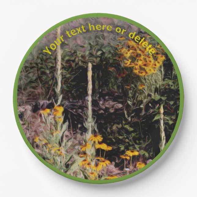 Wildflowers Painting Nature Personalised Party   Paper Plate (Front)