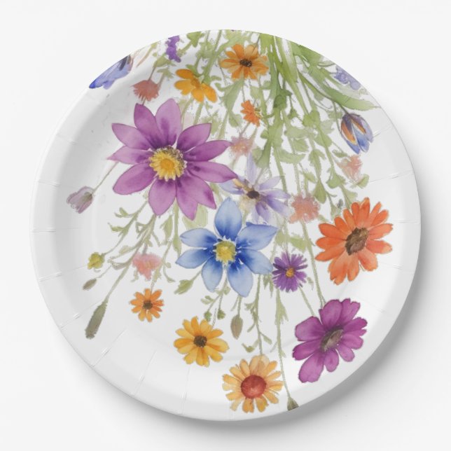 Wildflowers  paper plate (Front)
