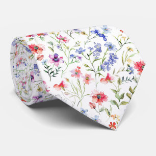 Wildflowers Pattern Tie