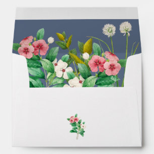Wildflowers Periwinkle Blue 5x7 Wedding Invitation Envelope