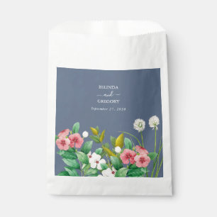 Wildflowers Periwinkle Dusty Blue Wedding Favour Bags