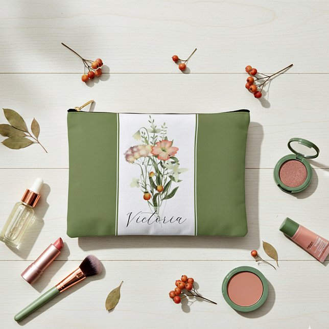 Wildflowers personalised  accessory pouch (Creator Uploaded)