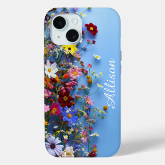 Wildflowers Personalised iPhone Case