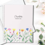 Wildflowers Personalised Script Name Pink Planner<br><div class="desc">This floral planner is decorated with hand-drawn wildflowers and stylish script typography on a soft pink background.
Easily customisable with your name and year.
Use the Design Tool to change the text size,  style,  or colour.
Original Drawing © Michele Davies.</div>