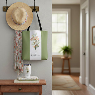 Wildflowers personalised Tote Bag