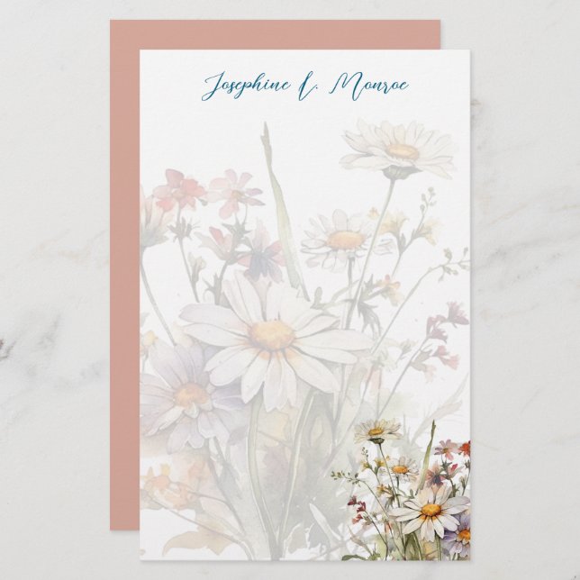 Wildflowers Personalised Writing Paper (Front/Back)