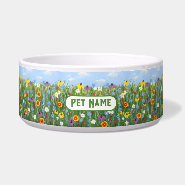 Wildflowers Pet Bowl (Front)