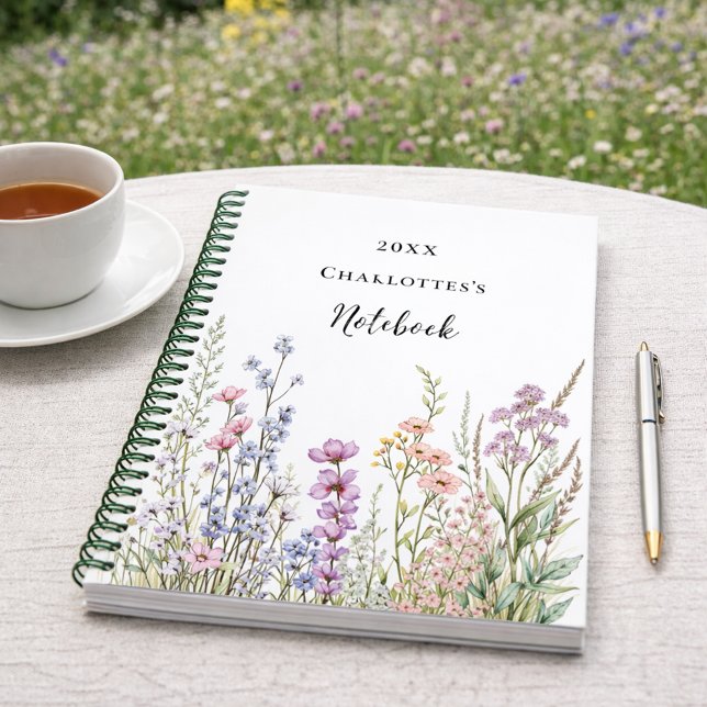 Wildflowers pink purple blue notebook (Creator Uploaded)
