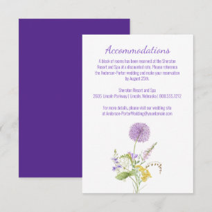 Wildflowers Purple Allium Floral Enclosure Card