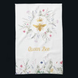 wildflowers  queen bee tea towel<br><div class="desc">please note this is a printed product with no real foil</div>