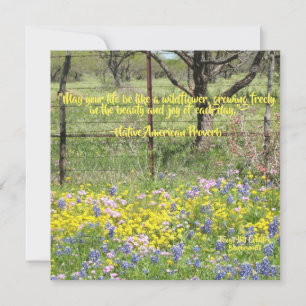Wildflowers Quote Note Card