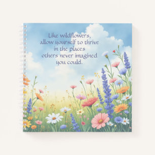 Wildflowers & Quote Notebook
