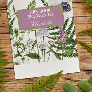 Wildflowers reading book  square sticker