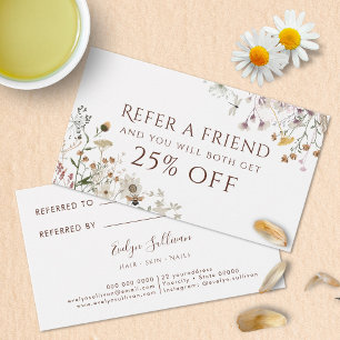 Wildflowers referral card