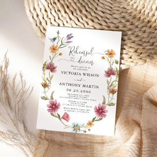 Wildflowers Rehearsal Dinner Invitation
