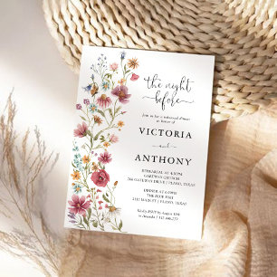Wildflowers Rehearsal Dinner Invitation