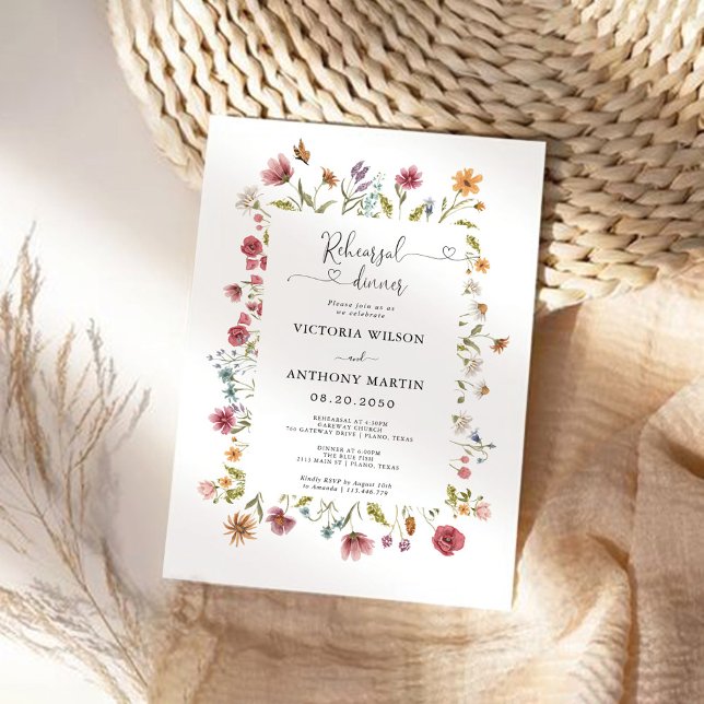 Wildflowers Rehearsal Dinner Invitation (Creator Uploaded)