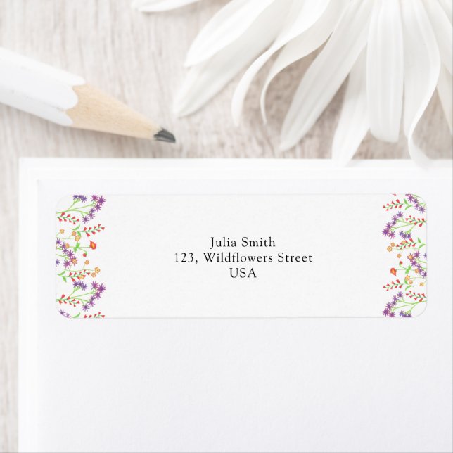 Wildflowers Return Address Label (Insitu)