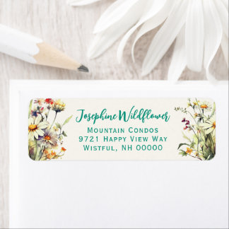Wildflowers Return Address Labels