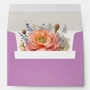 Wildflowers & Ribbon - Lavender Envelope