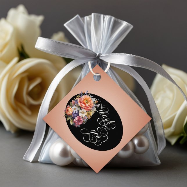 Wildflowers - Rose Gold/Black Favour Tags (Creator Uploaded)