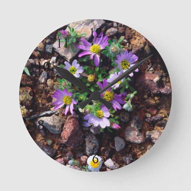 Wildflowers Round Clock (Front)