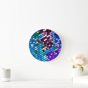 WILDFLOWERS ROUND CLOCK