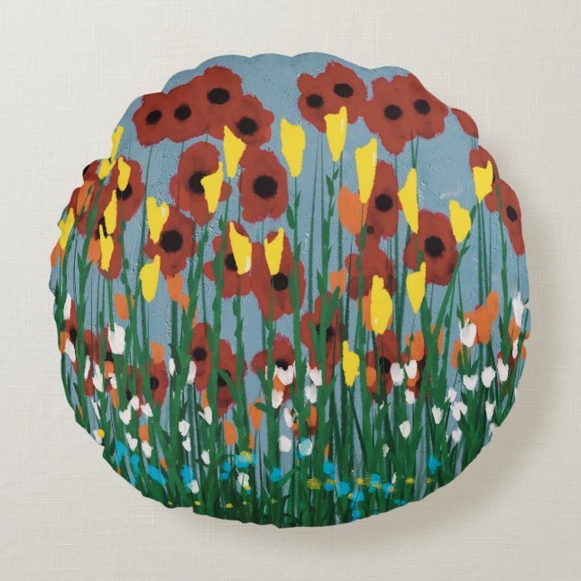 Wildflowers Round Cushion (Front)