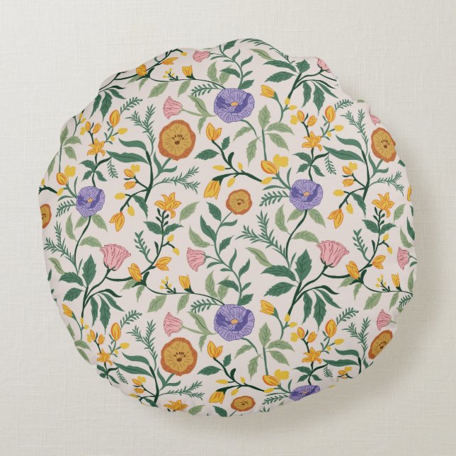 Wildflowers Round Cushion (Back)