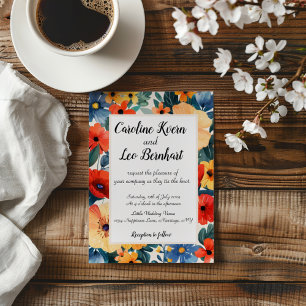 Wildflowers Rustic Wedding Invitation