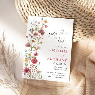 Wildflowers Save The Date Cards