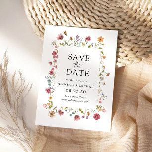 Wildflowers Save The Date Cards