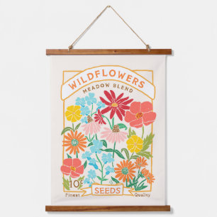 Wildflowers Seed Packet Hanging Tapestry