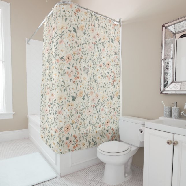 Wildflowers Shower Curtain (In Situ)