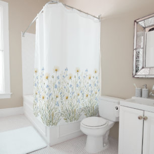 Wildflowers shower curtain