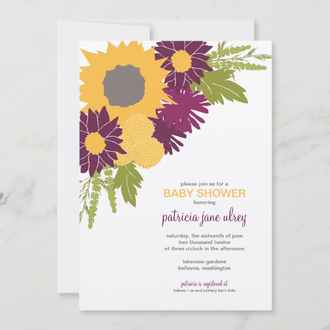 Wildflowers Shower Invitation (Front)