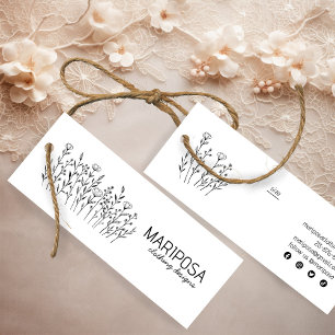 Wildflowers Social Icons Clothing Custom Size Tag 
