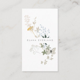 Wildflowers Spring Elegant Minimalist Ladies Appointment Card