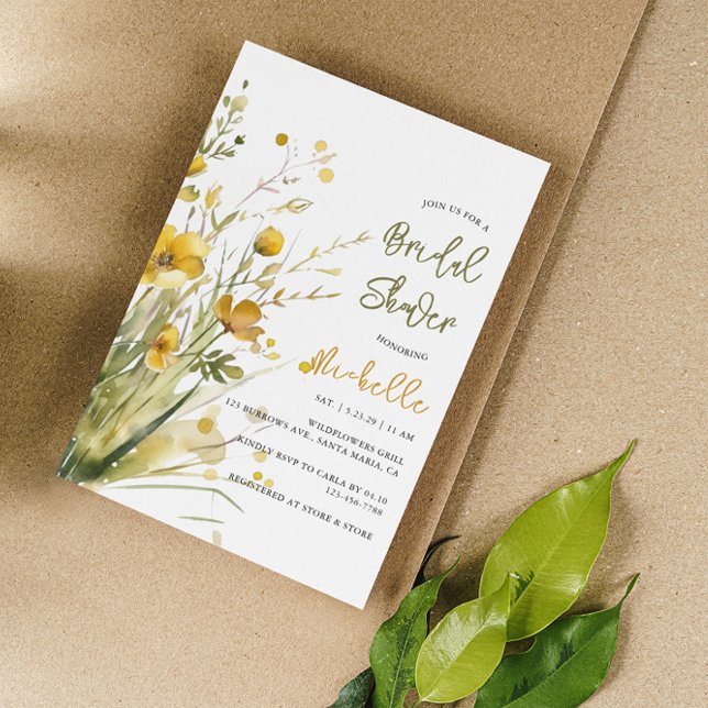 Wildflowers Spring Summer Fall Bridal Shower Invitation (Creator Uploaded)